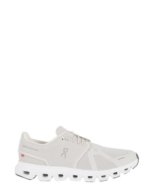 On Shoes White Cloud 6 Sneakers With Lightweight Fabric Upper And Cloudtech Sole for men
