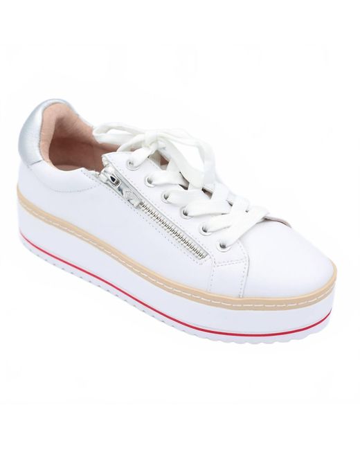 Donald J Pliner White Dew Platform Sneaker