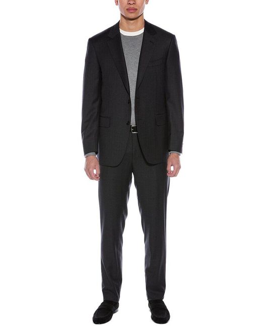 Canali Black 2Pc Wool Suit for men