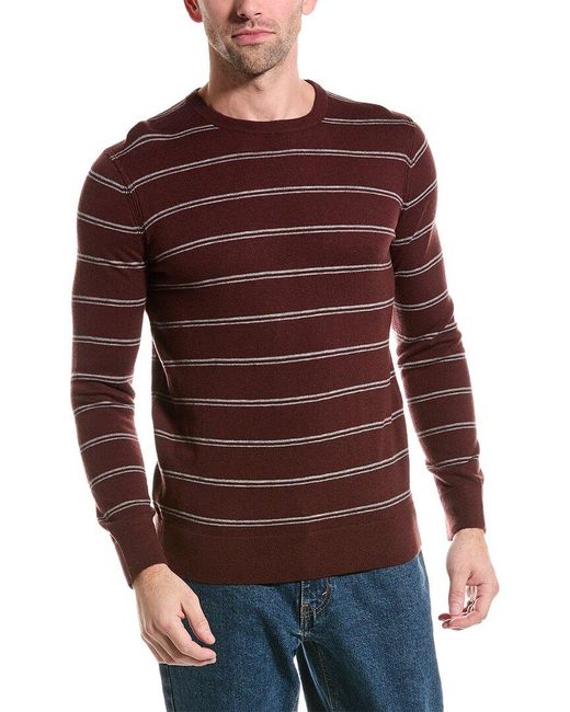 Theory Red Riland Wool-blend Crewneck Sweater for men