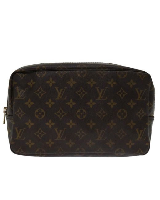 Louis Vuitton Black Trousse Toilette 28 Canvas Clutch Bag (pre-owned)