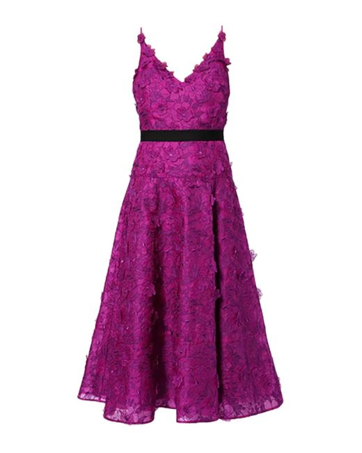 Erdem Purple Donna Cutwork Organza Dress