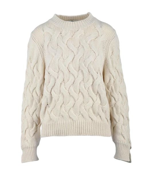 Panicale Natural Cable Knit Sweater