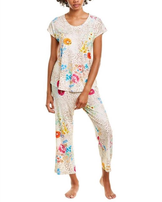 Johnny Was Wildflower Pajama Set in White Lyst