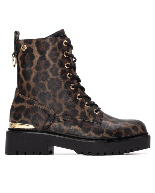 Xti Black Combat Booties By