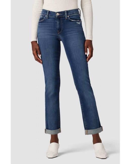 Hudson Blue Nico Mid-rise Straight Ankle Jean