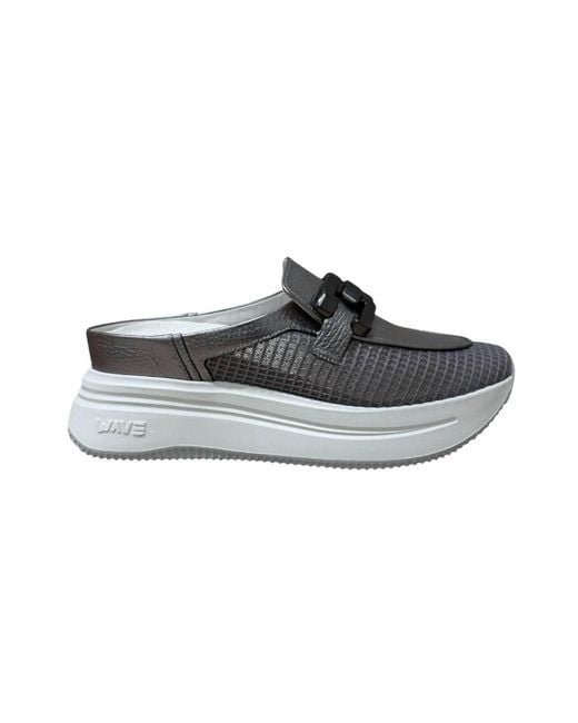 Softwaves Gray Liza Slip On Shoes