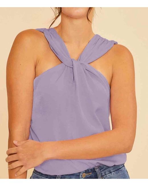 Anniewear Purple Iris Halter Blouse