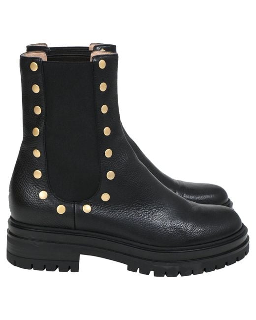 Gianvito Rossi Black Flair Stud Boots