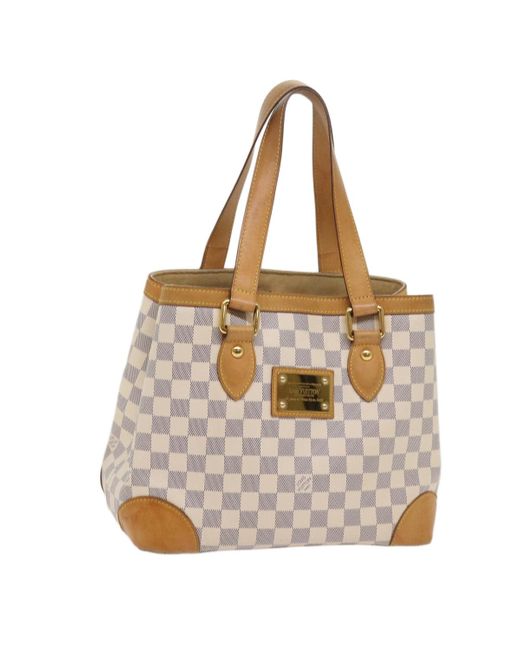 Louis Vuitton White Hampstead Canvas Tote Bag (pre-owned)
