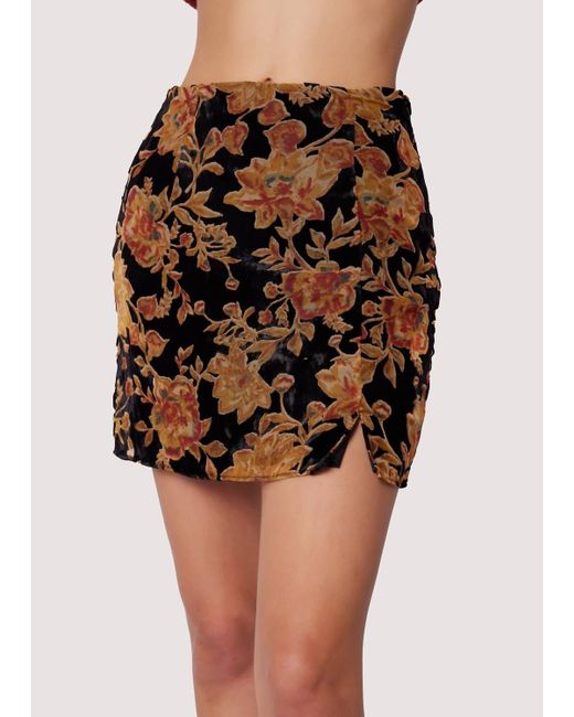 LOST AND WANDER Brown Cabin Hideaway Mini Skirt