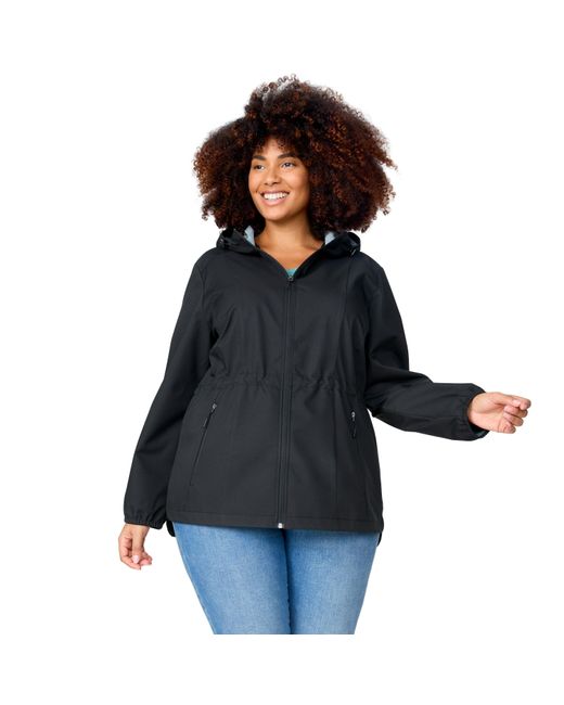Free Country Blue Plus Size X2O Anorak Rain Jacket