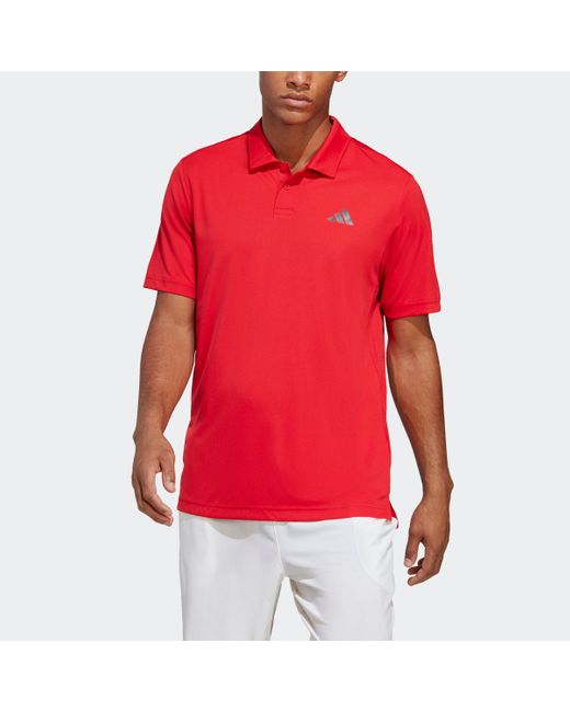 Adidas Red Club Tennis Polo Shirt for men