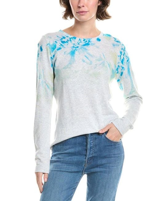 Forte Blue Island Floral Sweater