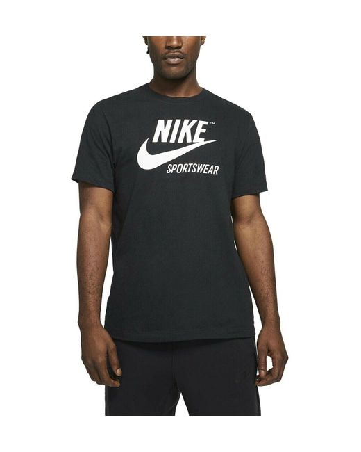 Nike Black Bv0620-010 Round Neck Sportswear T Shirt Size X-large Hy245 for men