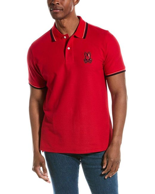 Psycho Bunny Red Apple Valley Polo Shirt for men