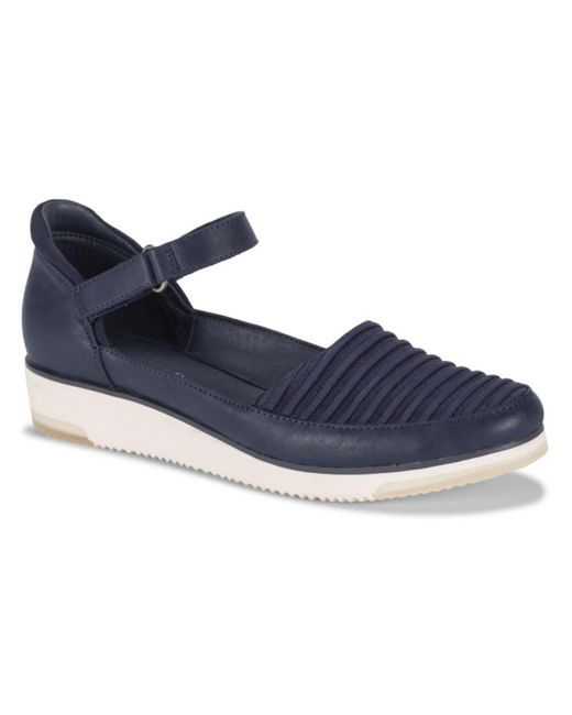 BareTraps Blue Harmony Faux Leather Lifestyle Slip-on Sneakers