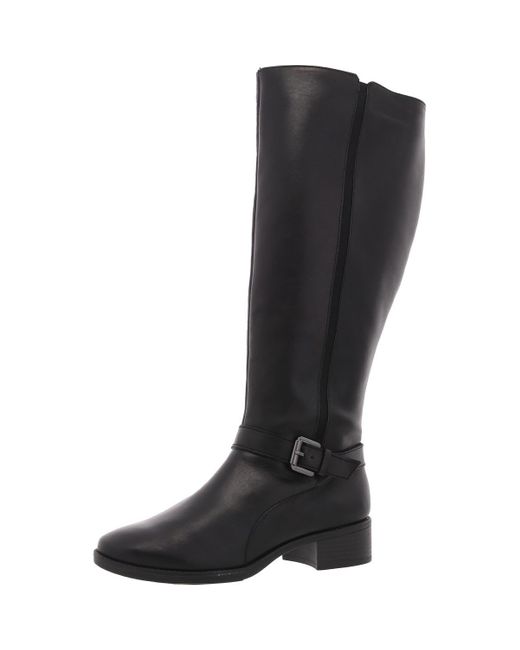 Easy Spirit Esnadette Wide Calf Leather Knee High Boots in Black Lyst