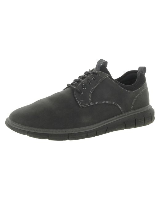 Dockers Black Cooper Faux Leather Lace Up Oxfords for men