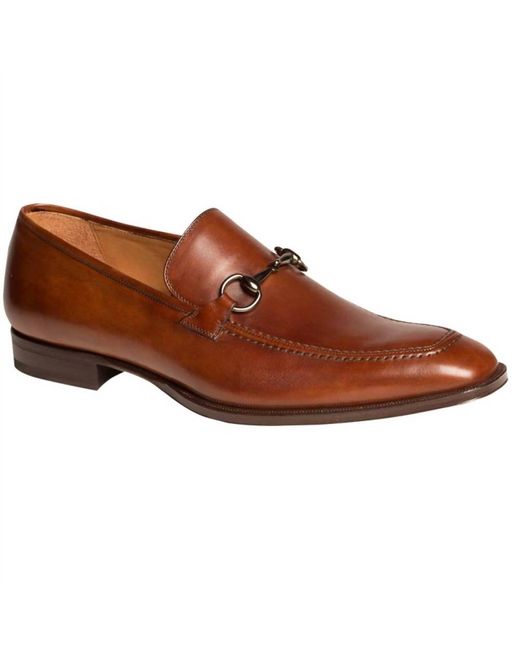 Mezlan Brown Tours Loafer Shoes In Cognac for men