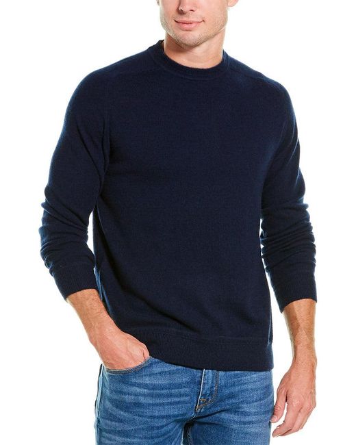 RAFFI Crewneck Cashmere Sweater in Blue for Men | Lyst