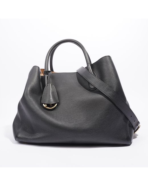 Dior Black Open Bar Tote Leather One Size