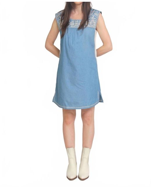 Thml Blue Lyla Vintage Inspired Dress