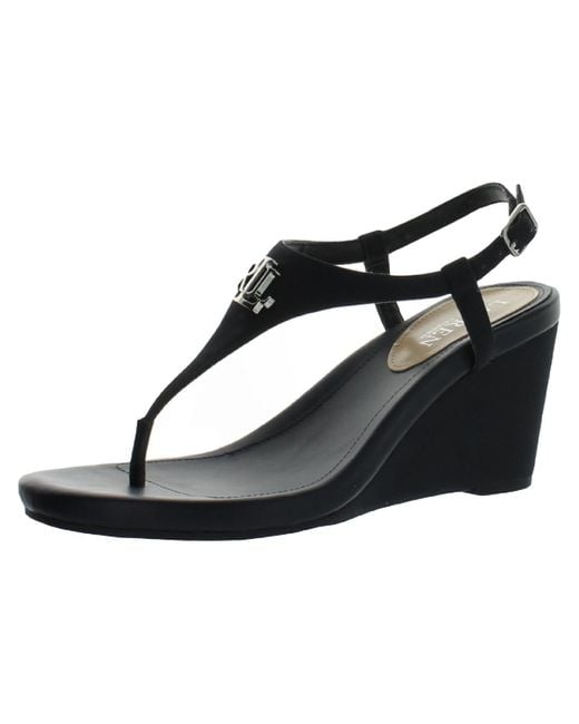 Ralph lauren hot sale black wedge sandals