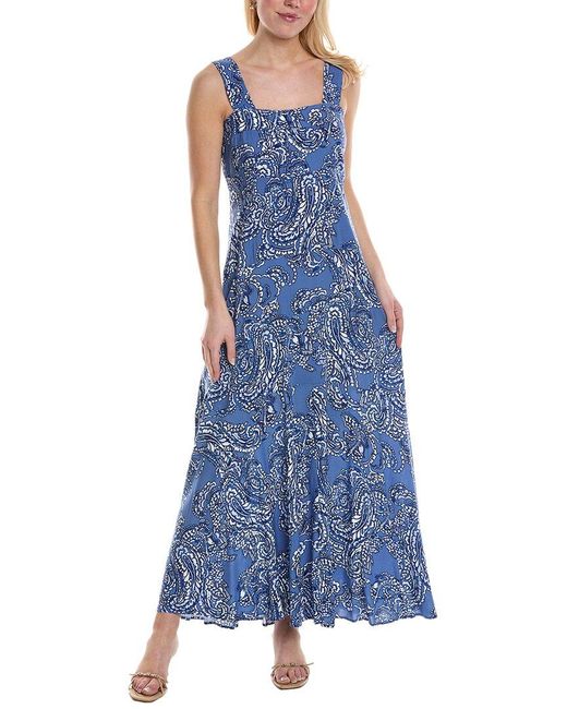 Vince Camuto Blue Thick Strap Maxi Dress