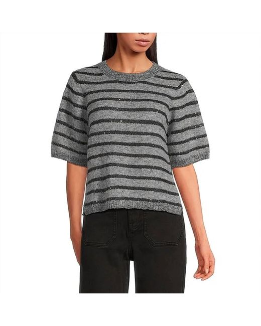 Sanctuary Gray Shine Crew Sweater