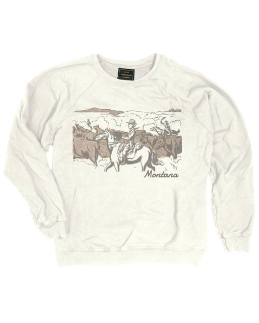 The Original Retro Brand White Montana Pullover Sweatshirt for men