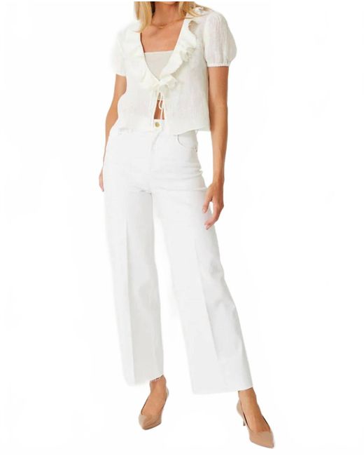 Jean Crop (court) Femme Hudson Muse Blanc Taille 24 - Neuf Avec étiquettes, Coupe Mid-rise
