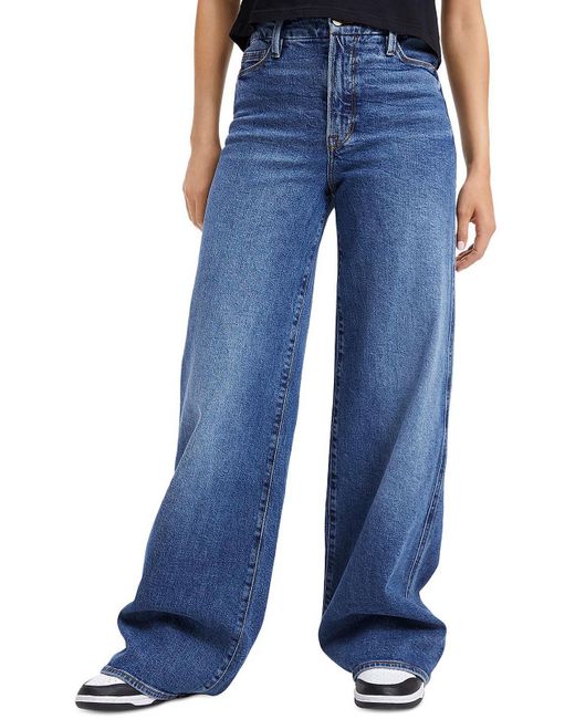 GOOD AMERICAN Good Skate Baggy High Rise Wide Leg Jeans in Blue | Lyst