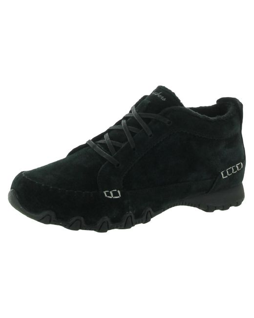 Skechers Bikers- Lineage Suede Lifestyle Chukka Boots in Black | Lyst