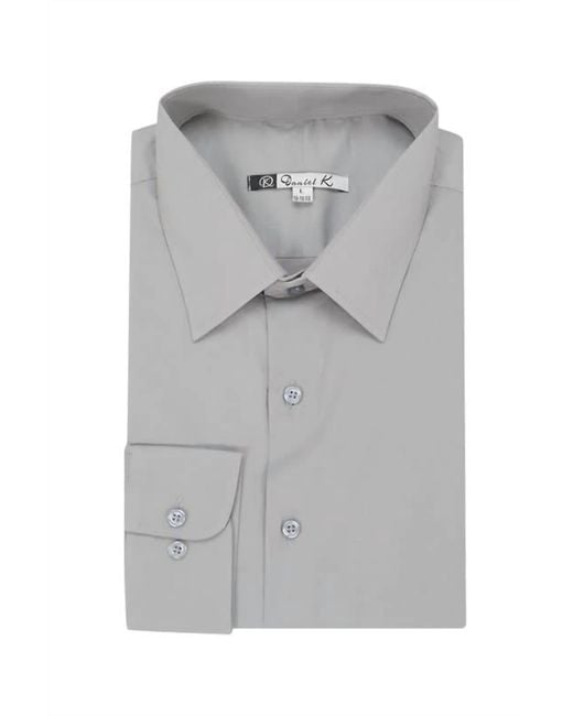 Daniel Gray Long Sleeve Solid Button Up Shirt for men