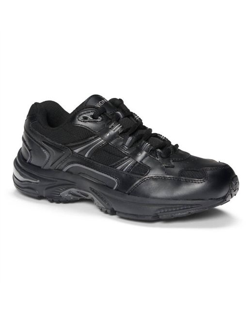 Vionic Black Orthaheel Technology Walker Shoes - 2e/wide Width for men