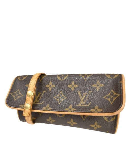 Louis Vuitton Brown Pochette Twin Canvas Clutch Bag (pre-owned)
