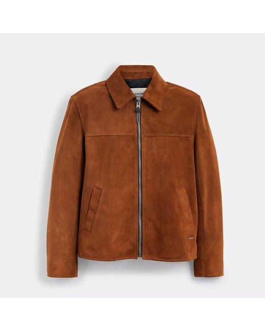 COACH Brown Suede Jacket for men