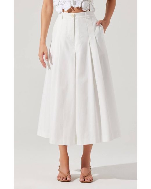 Astr White Rowen Wide Leg Pants