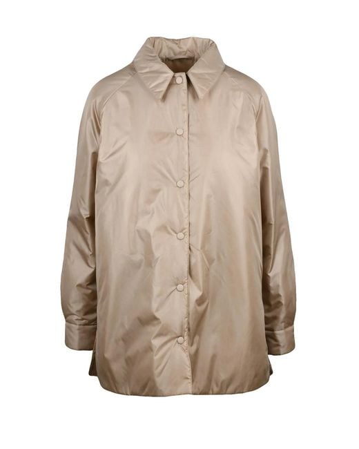 Aspesi Natural Padded Snap Button Polyamide Shirt