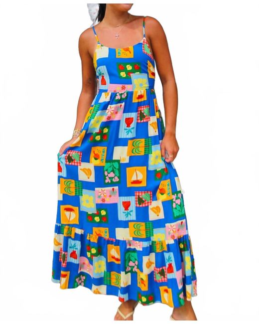illa illa Women's Blue Sailing Away Maxi Dress