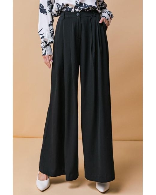 TRUEDAMES Black Throw It Back Woven Pants