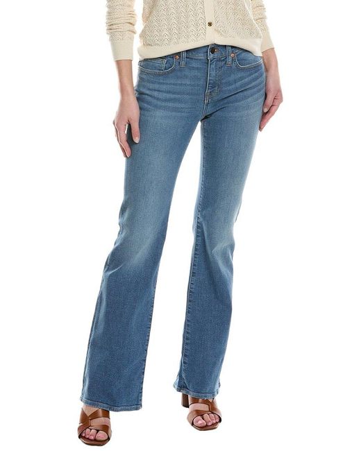 Madewell Blue Low-rise Dobson Wash Skinny Flare Jean