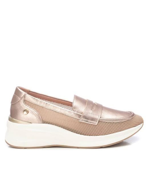 Xti White Mesh Loafers By
