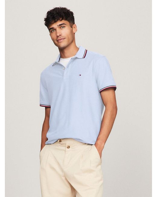 Tommy Hilfiger Blue Regular Fit Tommy Wicking Polo for men