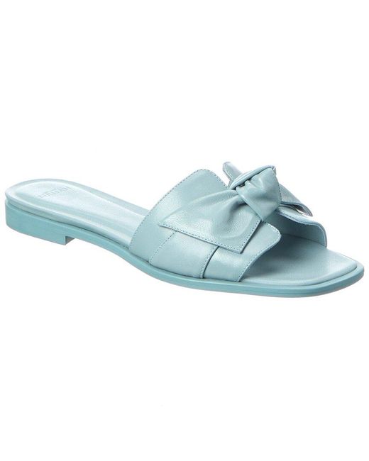 Alexandre Birman Blue Maxi Clarita Square Leather Sandal