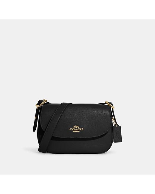 Coach Outlet Leather Macie Saddle Bag in Gold/Black (Black) Save 40 Lyst