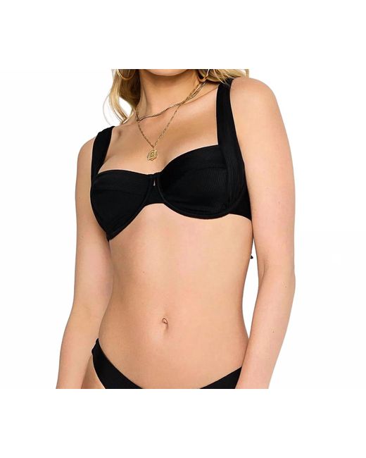 Beach Bunny Black Karter Bralette Bikini Top