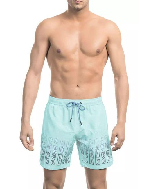 Bikkembergs Blue Polyester Swimwear for men