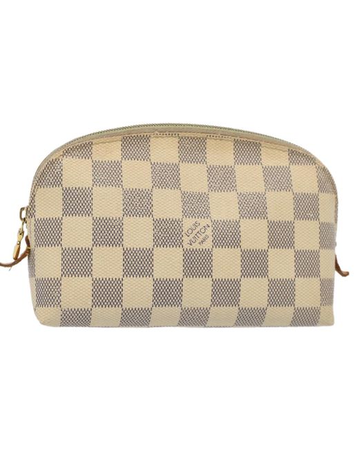 Louis Vuitton Natural Cosmetic Pouch Canvas Clutch Bag (pre-owned)